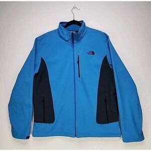 The North‎ Face Jacket Men's Size XL Blue Shellrock Softshell Full Zip CAJ5